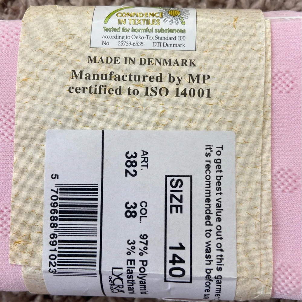 MP Denmark Kids Girls Pink Tactel Tights‎ Dots Soft 8/10 12/13